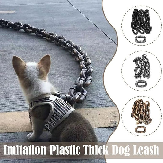 Realistic Iron Chain Dog Leash for Large, Medium, and Small Pets - Durable Dog Accessories