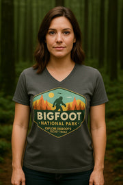 Unisex Bigfoot National Park V-Neck T-Shirt